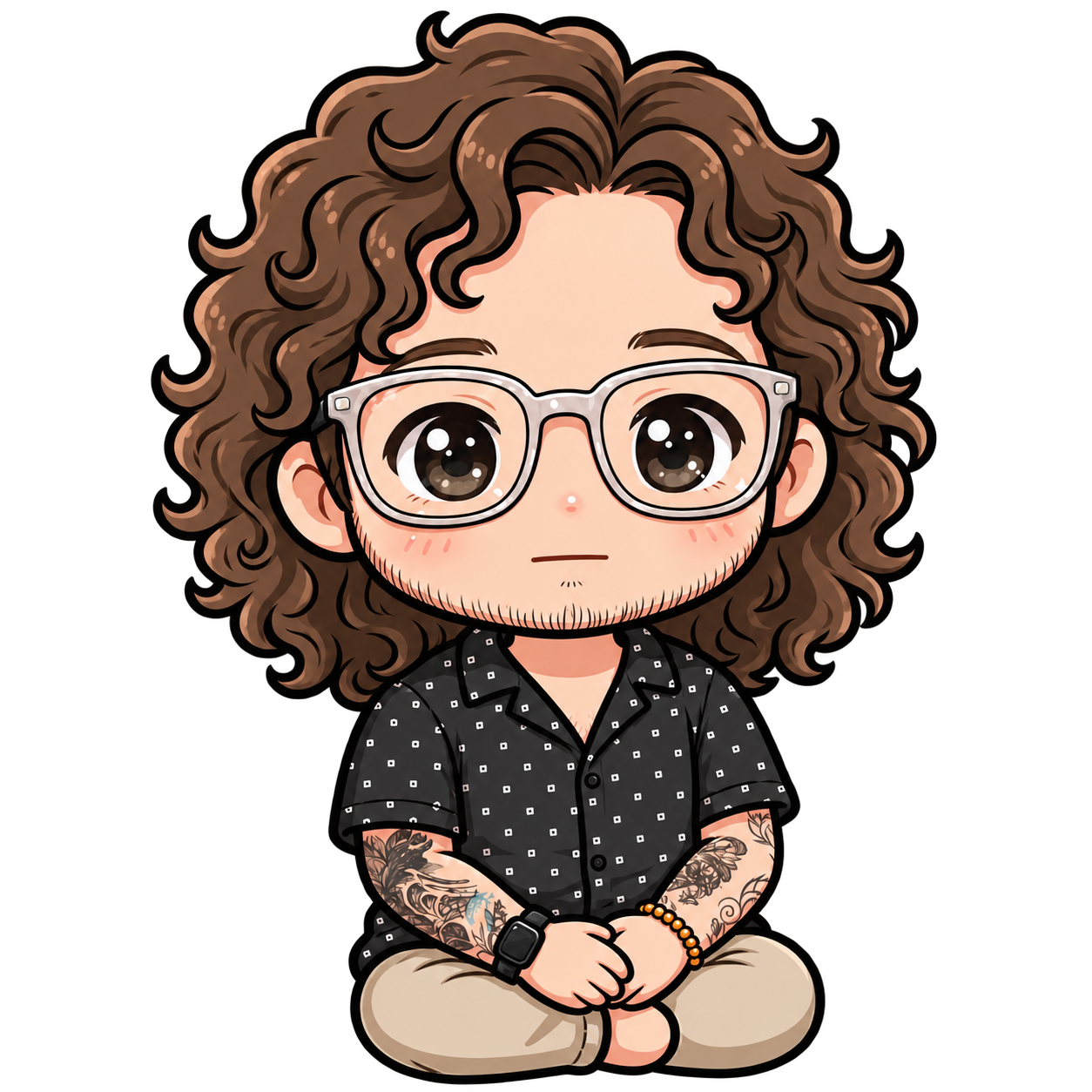 Mini-Kelvin, personnage chibi assis